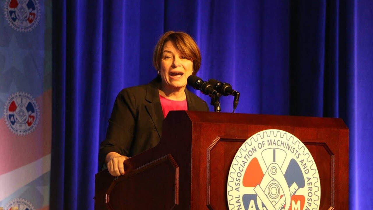 Presidential Candidate Amy Klobuchar Talks Mega Mergers Praises Union Activism