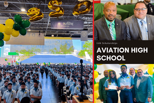 IAM Awards Scholarships at Aviation High School Graduation